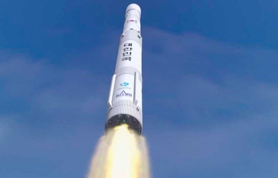 사진설명=지난 2013년 궤도 진입에 성공한 우주 발사체 '나로호'