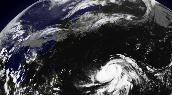 19호 태풍 하기비스 (7일 오후 9시 기준) ⓒ일본 기상정보업체 웨더맵