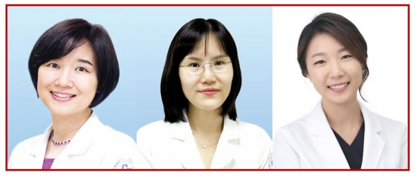 사진 좌측부터 박미정 교수 / 김신혜 교수 / 오나경 전공의 = 상계 백병원 제공