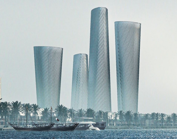 데일리포스트=카타르 루사일 타워 PLOT3(맨 오른쪽), PLOT4(왼쪽에서 3번째