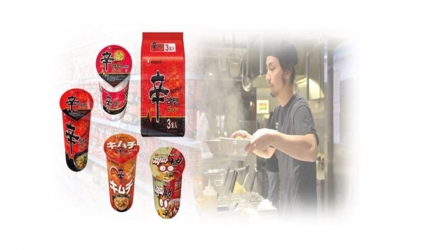 ©데일리포스트=일본 인스턴트 라면 시장서 소비자 입맛 바꾼 농심 신라면 시리즈 / DB 편집