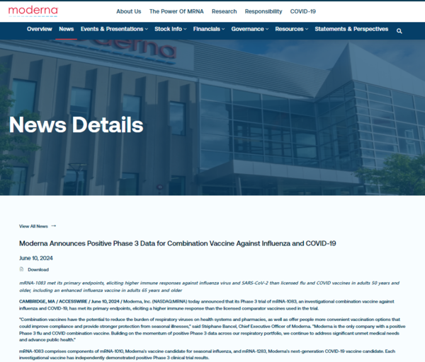 ⓒ데일리포스트=이미지 출처/Moderna