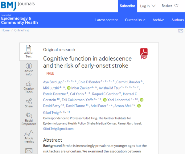 ⓒ데일리포스트=이미지 출처/BMJ Journal of Epidemiology & Community Health
