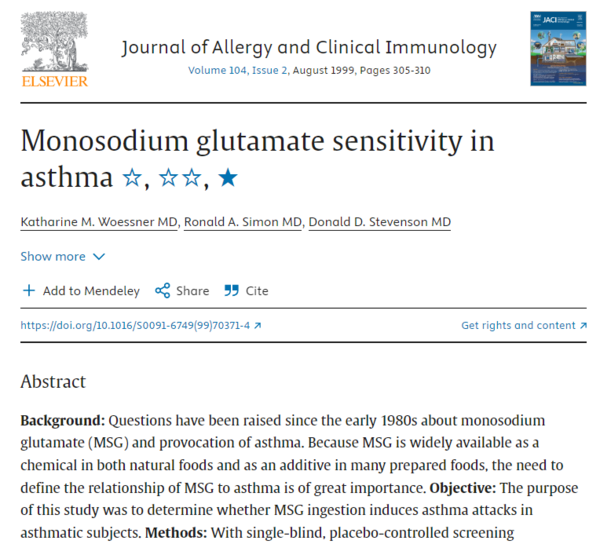 ⓒ데일리포스트=이미지 제공/Journal of Allergy and Clinical Immunology(1999)