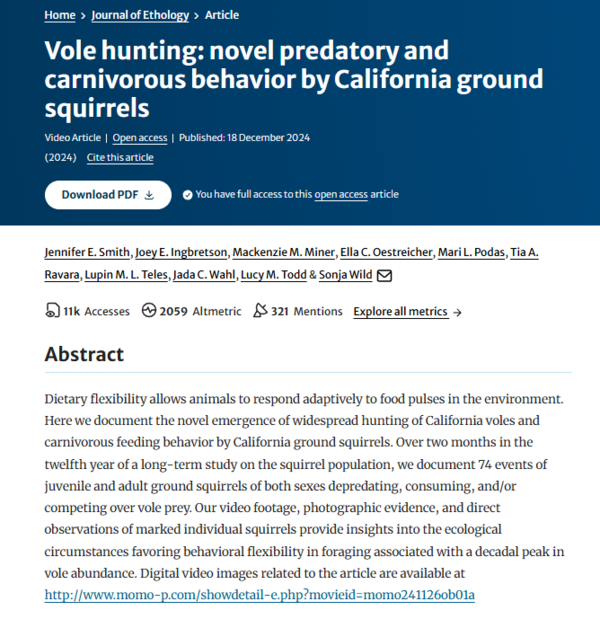 ⓒ데일리포스트=이미지 제공/Journal of Ethology