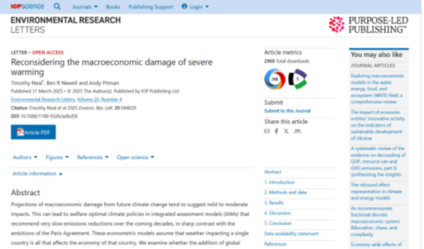 ⓒ데일리포스트=이미지 제공/Environmental Research Letters