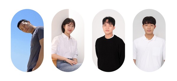 (왼쪽부터) KAIST 산업디자인과 무브랩 박현준 교수, 무브랩 소속 강은주 석사과정, 무브랩 소속 김재성 석사과정(입학예정), 김민수 학사과정 ⓒ데일리포스트=이미지 제공/KAIST