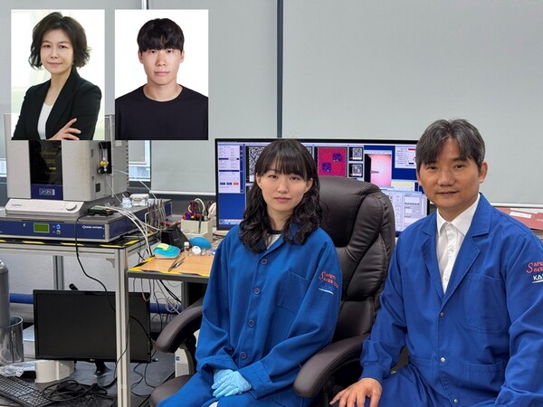 (왼쪽부터) 신소재공학과 박상희 교수, 박성환 박사과정 학생, 공채원 박사과정 학생, 홍승범 교수 ⓒ데일리포스트=이미지 제공/KAIST