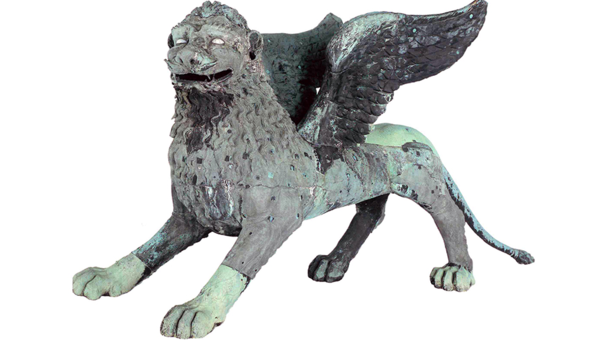 베네치아 산마르코 광장의 청동 ‘사자상’. 주둥이에서 꼬리까지 길이 약 4m, 머리 높이 2.2m ⓒ데일리포스트=이미지 제공/Antiquity